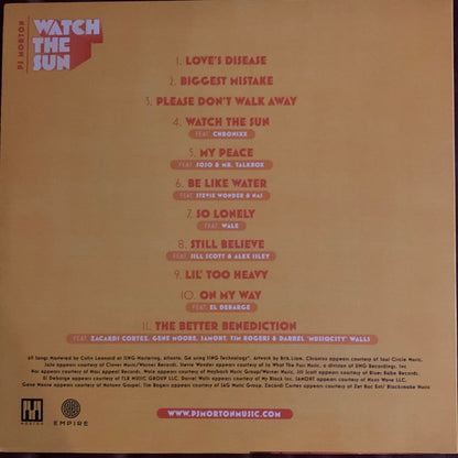 PJ Morton : Watch The Sun (LP, Album, Yel)