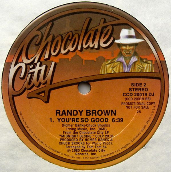 Randy Brown (2) : We Ought To Be Doin' It (12", Single, Promo)