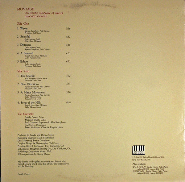 Sandy Owen : Montage (LP)