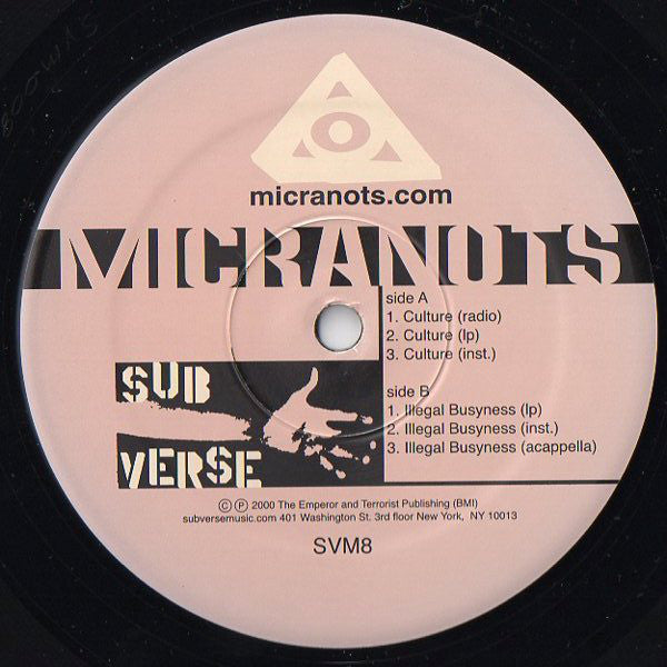 Micranots : Culture / Illegal Busyness (12")