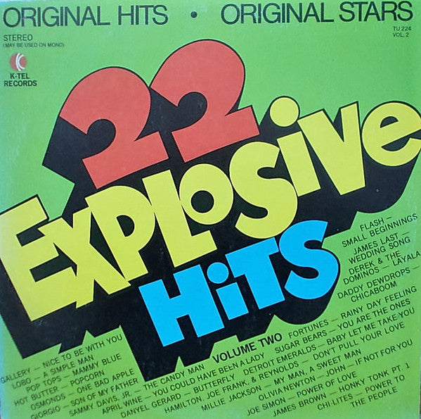 Various : 22 Explosive Hits, Vol 2 (LP, Comp, Blu)