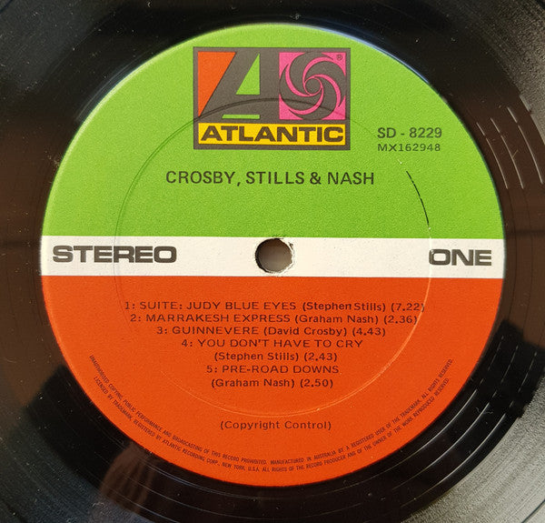 Crosby, Stills & Nash : Crosby, Stills & Nash (LP, Album, RE)