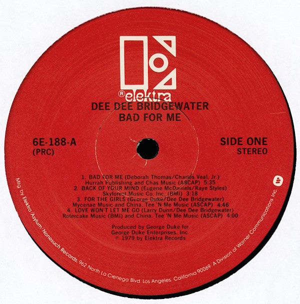 Dee Dee Bridgewater : Bad For Me (LP, Album)