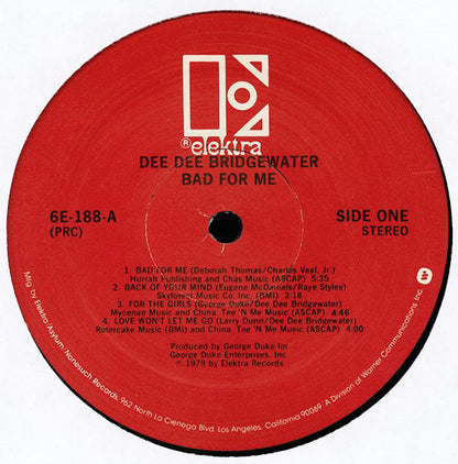 Dee Dee Bridgewater : Bad For Me (LP, Album)