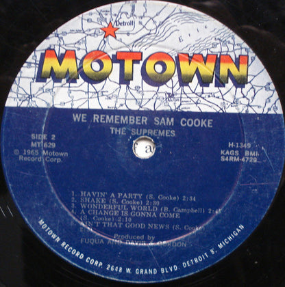 The Supremes : We Remember Sam Cooke (LP, Album, Mono, Roc)
