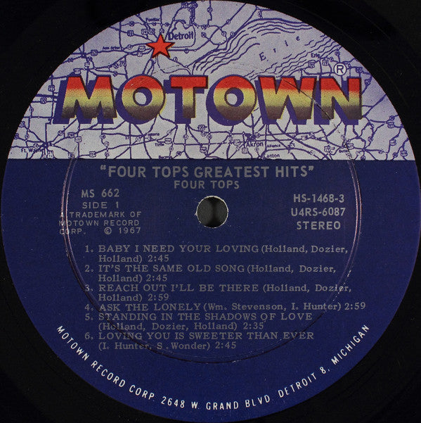 Four Tops : Greatest Hits (LP, Comp, Roc)