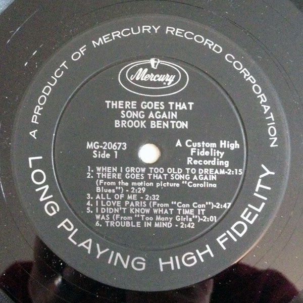 Brook Benton : There Goes That Song Again (LP, Album, Mono)