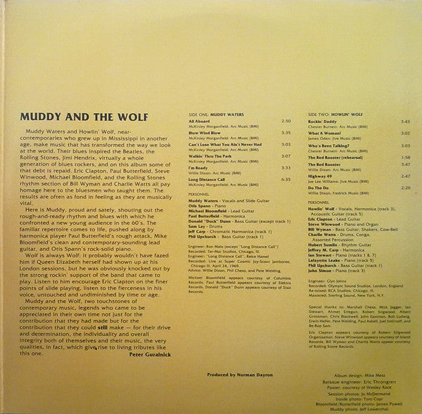 Muddy Waters And Howlin' Wolf : Muddy & The Wolf (LP, Comp, RE, Glo)