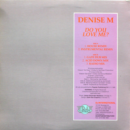 Denise M : Do You Love Me? (12")