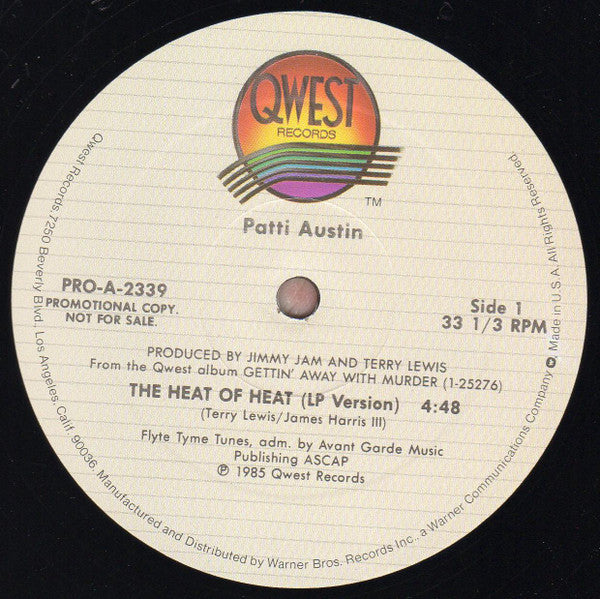 Patti Austin : The Heat Of Heat (12", Promo)