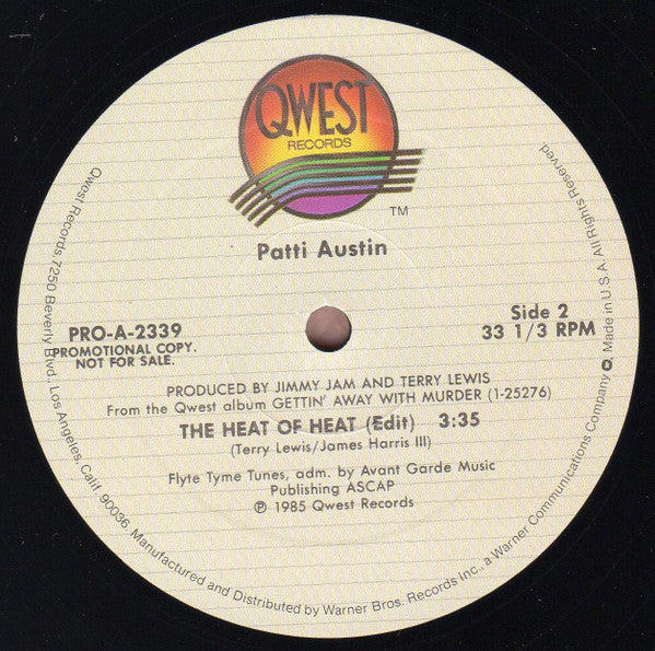 Patti Austin : The Heat Of Heat (12", Promo)