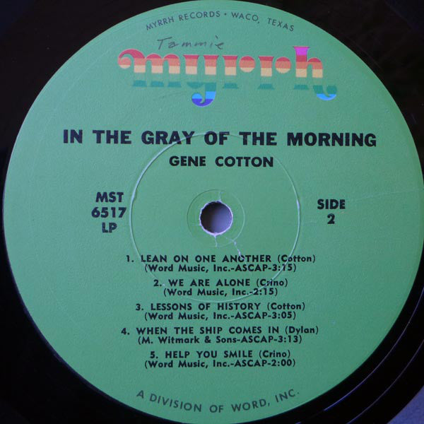 Gene Cotton : In The Gray Of The Morning (LP, Album)