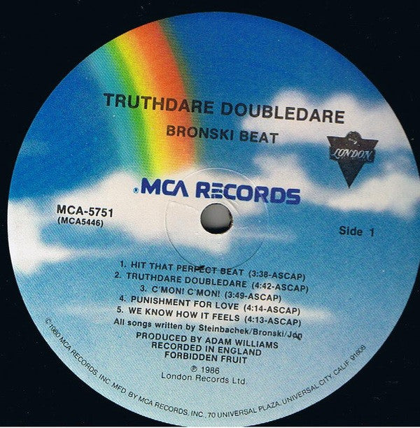 Bronski Beat : Truthdare Doubledare (LP, Album, Glo)