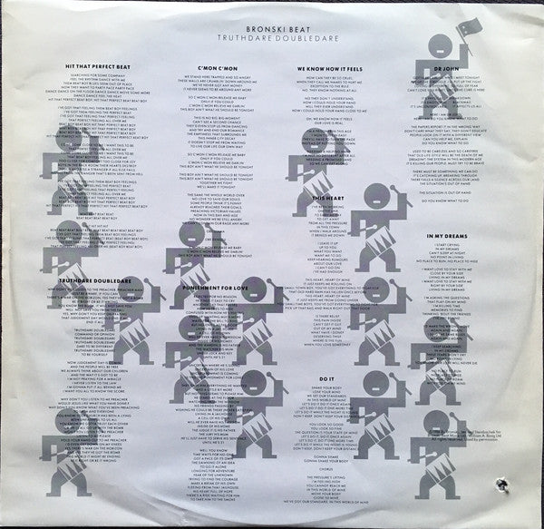 Bronski Beat : Truthdare Doubledare (LP, Album, Glo)
