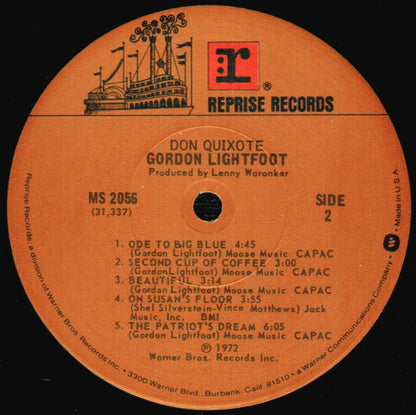 Gordon Lightfoot : Don Quixote (LP, Album, RP, Los)