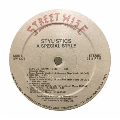 The Stylistics : A Special Style (LP, Album)
