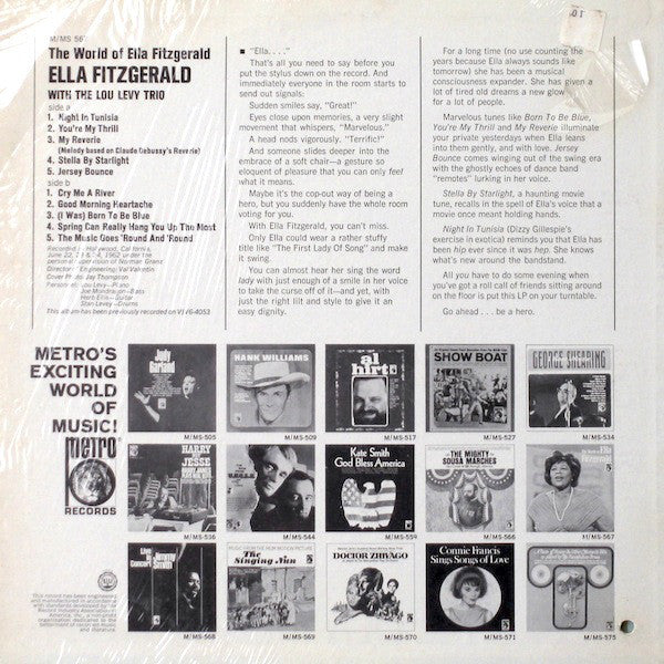 Ella Fitzgerald With Lou Levy Trio : The World Of Ella Fitzgerald (LP, Album, Mono)