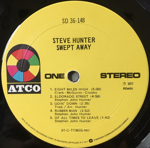 Steve Hunter : Swept Away (LP, Album, Mon)