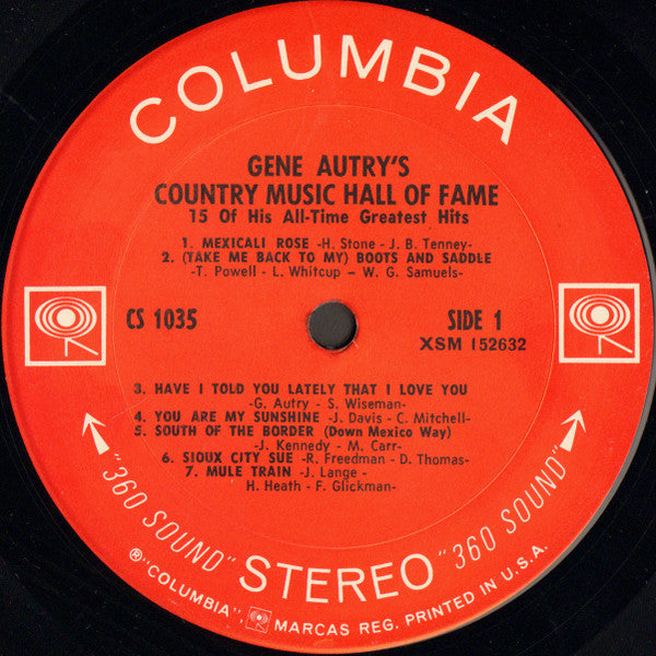 Gene Autry : Gene Autry's Country Music Hall Of Fame Album (LP, Comp, Ter)