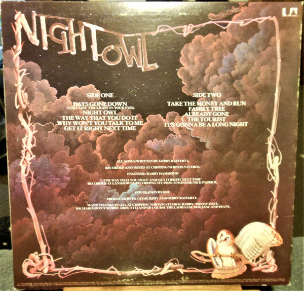Gerry Rafferty : Night Owl (LP, Album)