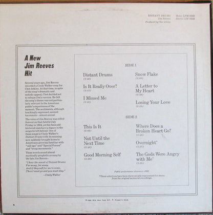 Jim Reeves : Distant Drums (LP, Album)