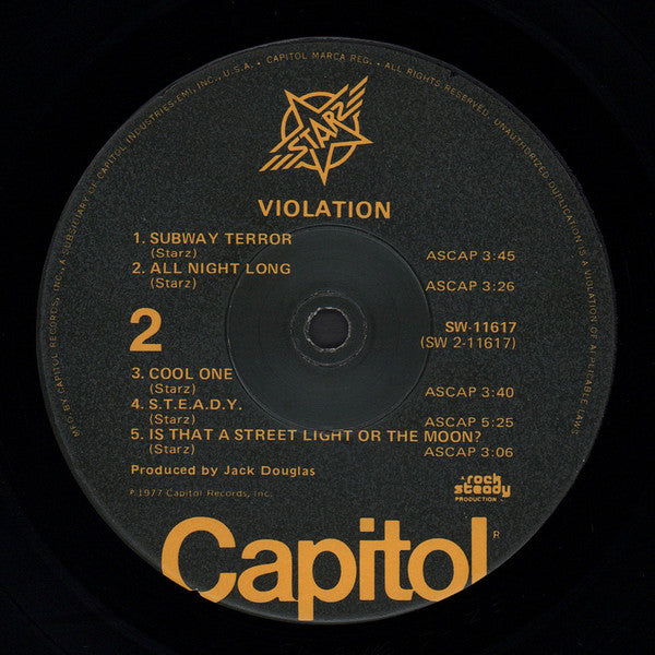 Starz (2) : Violation (LP, Album, Win)