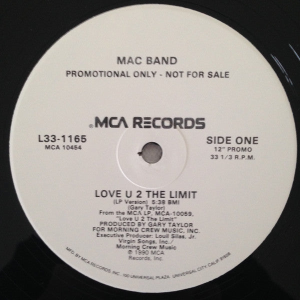 Mac Band Featuring The McCampbell Brothers : Love U 2 The Limit (12", Promo)