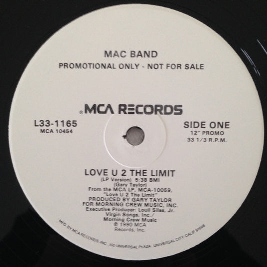 Mac Band Featuring The McCampbell Brothers : Love U 2 The Limit (12", Promo)