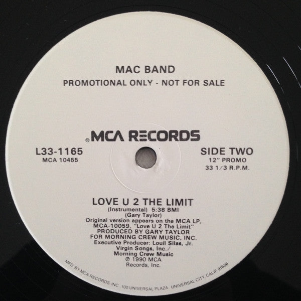 Mac Band Featuring The McCampbell Brothers : Love U 2 The Limit (12", Promo)