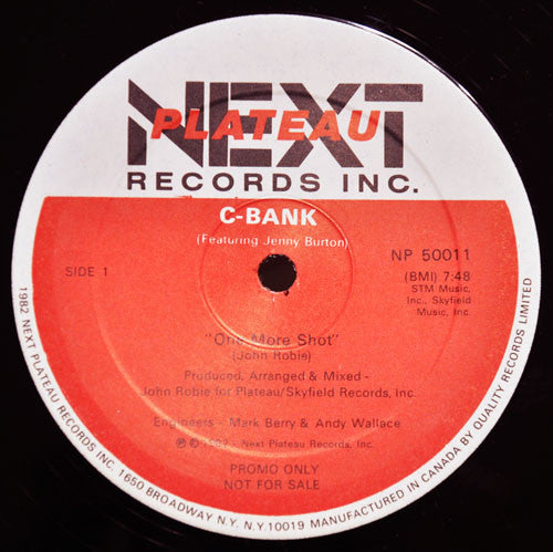 C-Bank Featuring Jenny Burton : One More Shot (12", Promo)