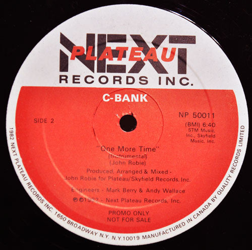 C-Bank Featuring Jenny Burton : One More Shot (12", Promo)