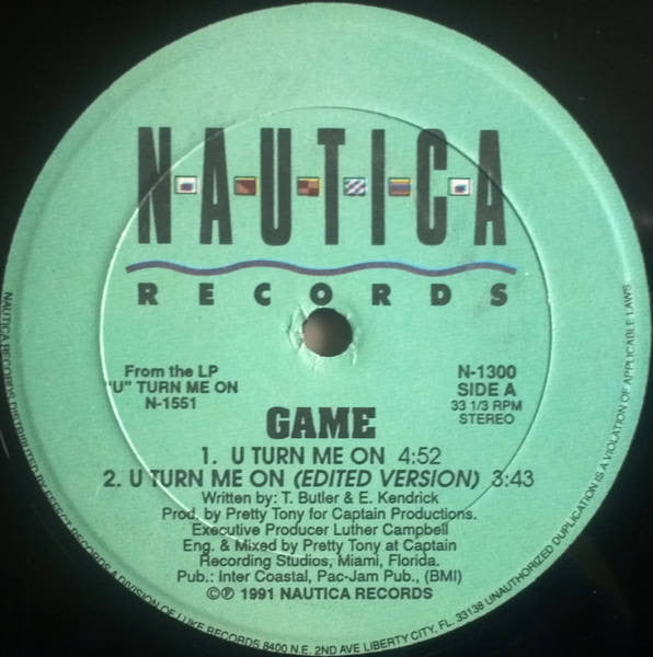 Game (5) : U Turn Me On (12")