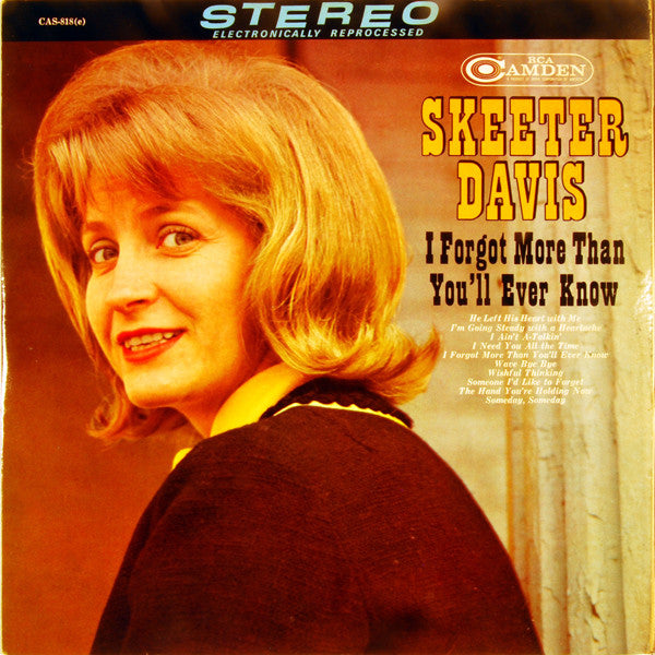 Skeeter Davis : I Forgot More Than You'll Ever Know (LP, Album, Comp, Ind)