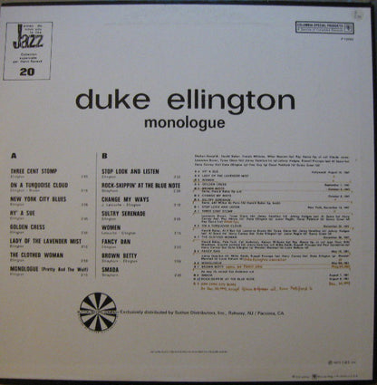 Duke Ellington : Monologue (LP)