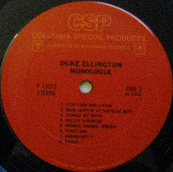 Duke Ellington : Monologue (LP)