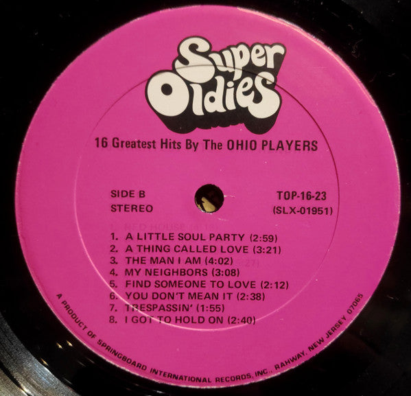Ohio Players : 16 Greatest Hits (LP, Album, Comp)