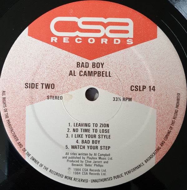 Al Campbell : Bad Boy (LP)