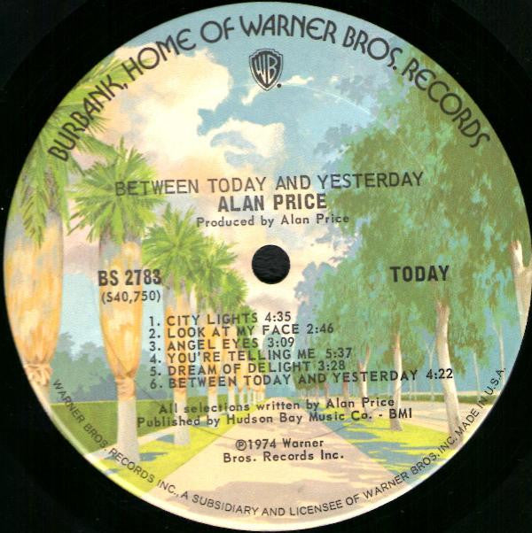 Alan Price : Between Today And Yesterday (LP, Album, Pit)