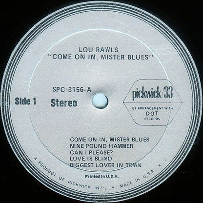Lou Rawls : Come On In, Mister Blues (LP, Comp)