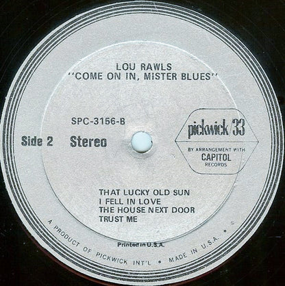 Lou Rawls : Come On In, Mister Blues (LP, Comp)