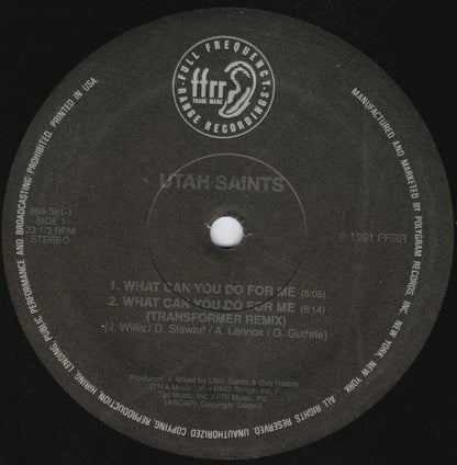 Utah Saints : What Can You Do For Me (12", Single)