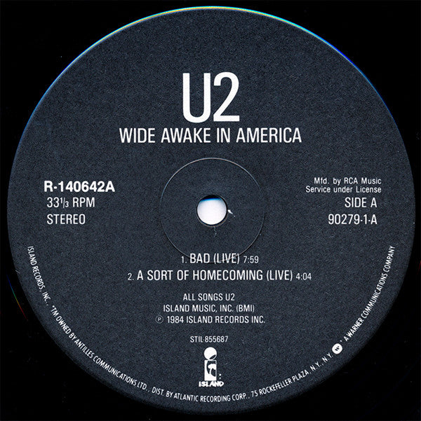 U2 : Wide Awake In America (12", EP, Club)