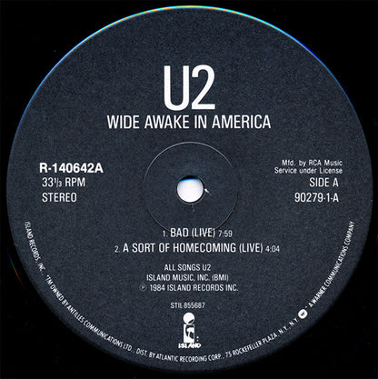 U2 : Wide Awake In America (12", EP, Club)