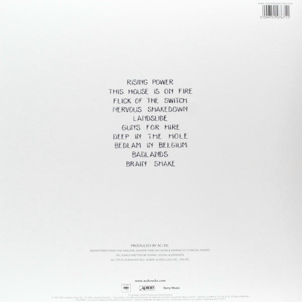 AC/DC : Flick Of The Switch (LP, Album, RE, RM)