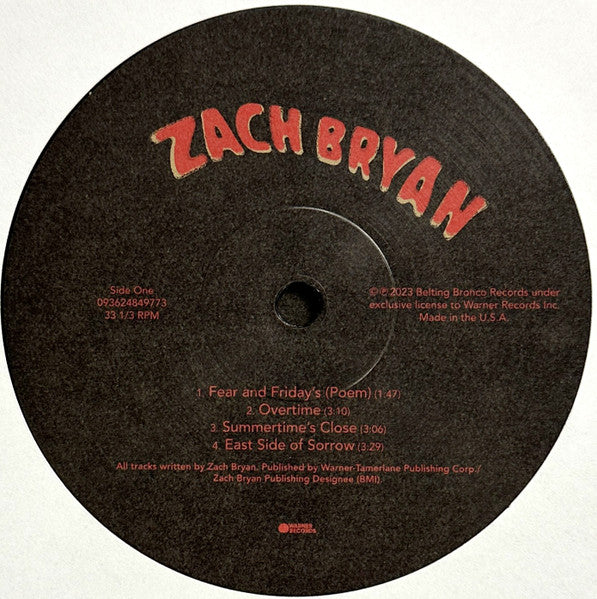 Zach Bryan : Zach Bryan (2xLP, Album)