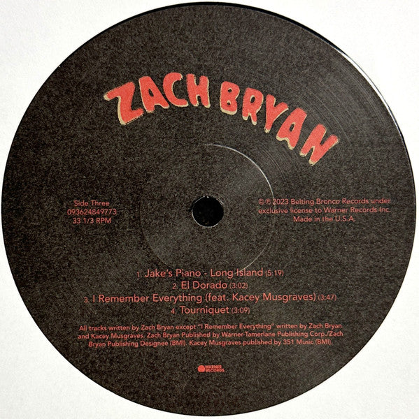 Zach Bryan : Zach Bryan (2xLP, Album)