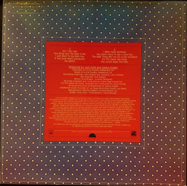 Gladys Knight : Gladys Knight (LP, Album, Promo)