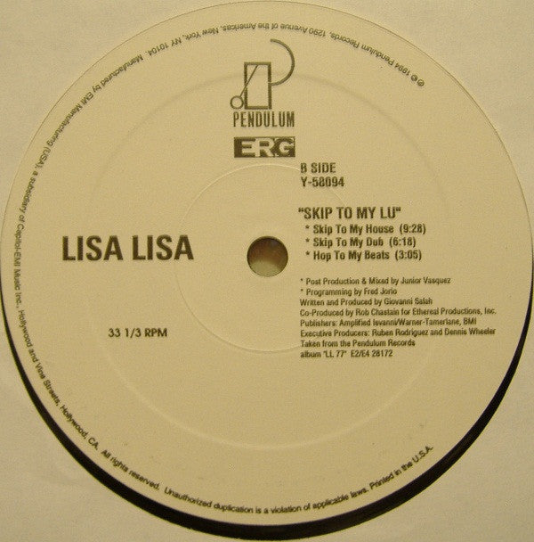 Lisa Lisa : Skip To My Lu (QDIII Remixes) (12")