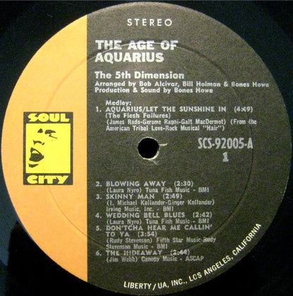 The Fifth Dimension : The Age Of Aquarius (LP, Album, Res)