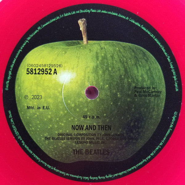 The Beatles : Now And Then / Love Me Do (12", Single, Red)